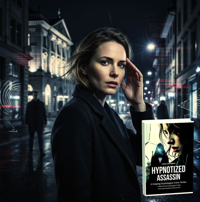 Hypnotized Assassin psychological thriller book cover by Lena Lexington