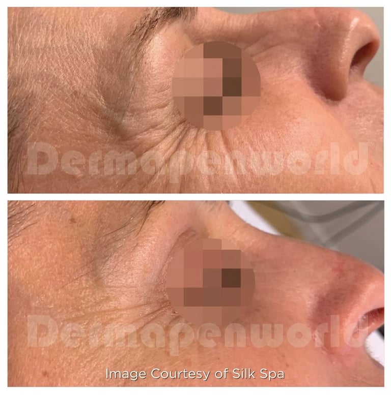 a person before and after dermapen 4