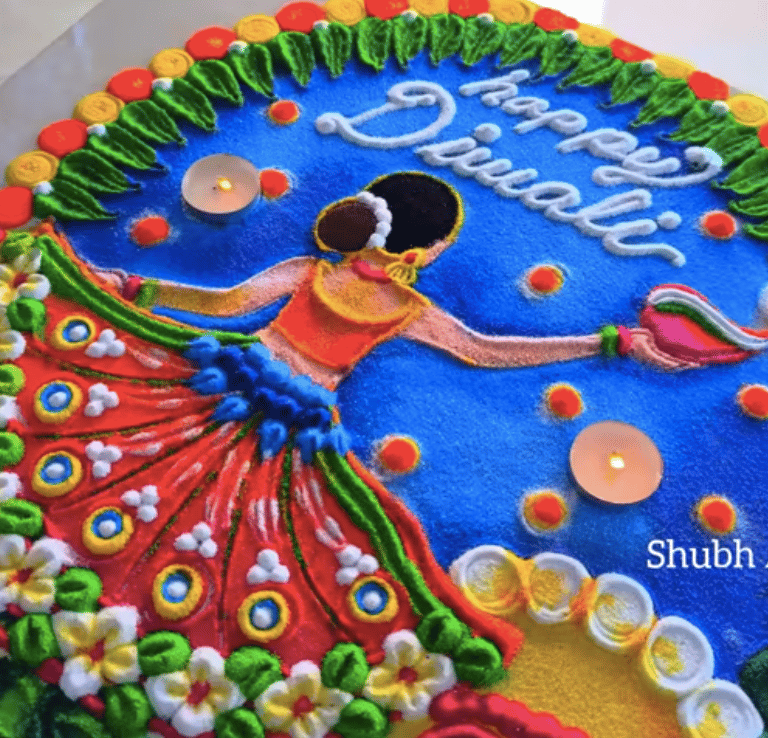 Rangoli Design Anhad Yoga Isha Foundation Diwali Celebrations Handmade