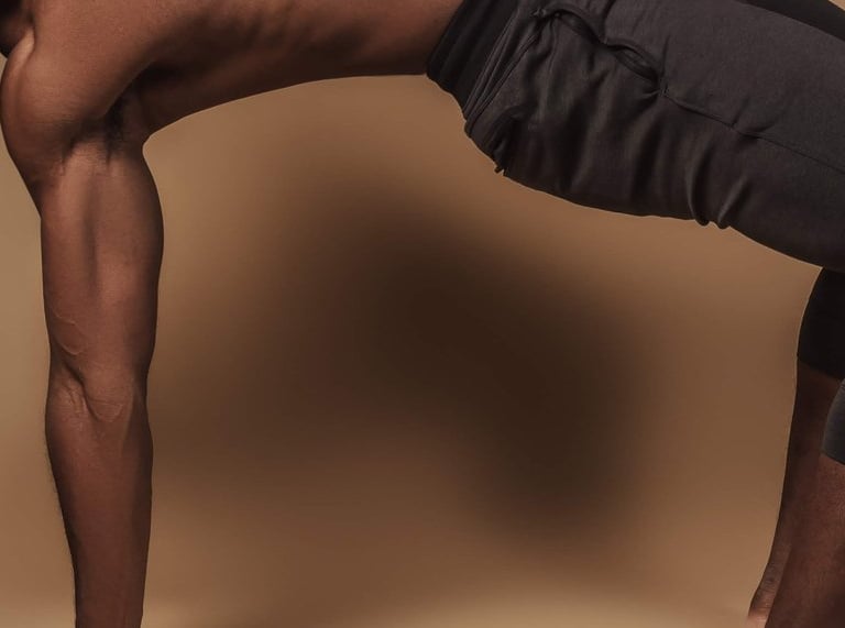 gay fitness pose