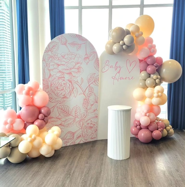 Baby Amore Balloon backdrop