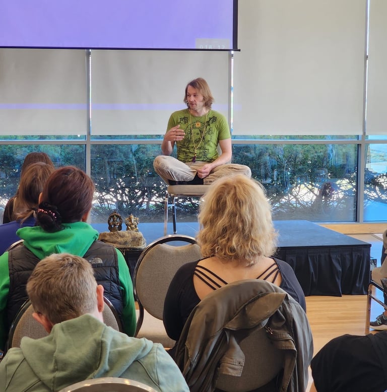 Jack Utermoehl Presenting at a Yoga Conference