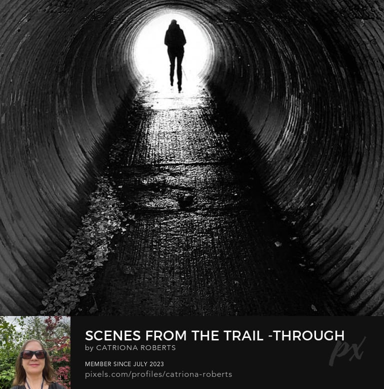 Image of a person at the end of a tunnel