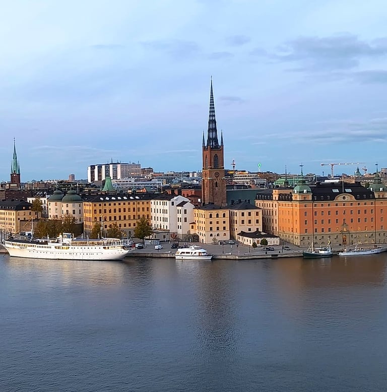 Sztokholm, Gamla Stan i Riddarholmen, widok z Sodermalm