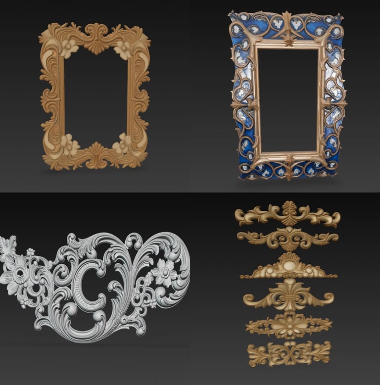 Catalogo de Molduras Decorativas 3D, listo para descargar e imprimir STL