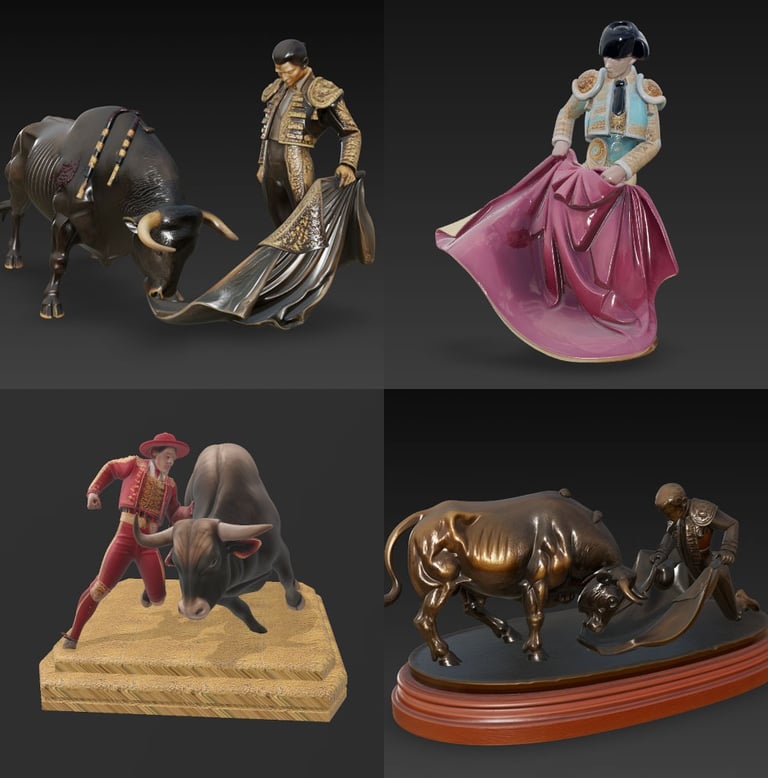 Catalogo y Coleccion de Modelos 3D de Tauromaquia STL listos para descargar e imprimir