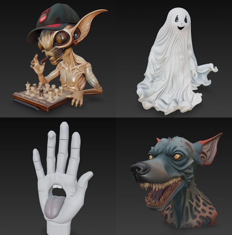 Catalogo y Coleccion de Terror, STL, Modelos 3D, listos para descargar e Imprimir