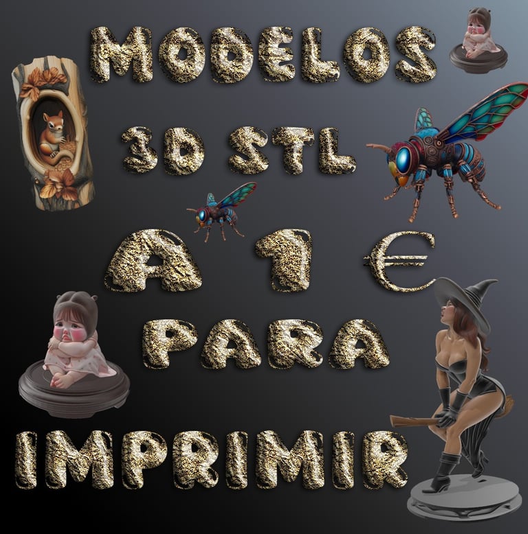 Catalogo de productos de 1€ modelos stl, 3d. listos para descargar e imprimir