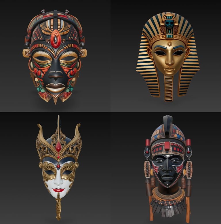 Coleccion de Mascaras Modelos 3d listas para descargar e imprimir