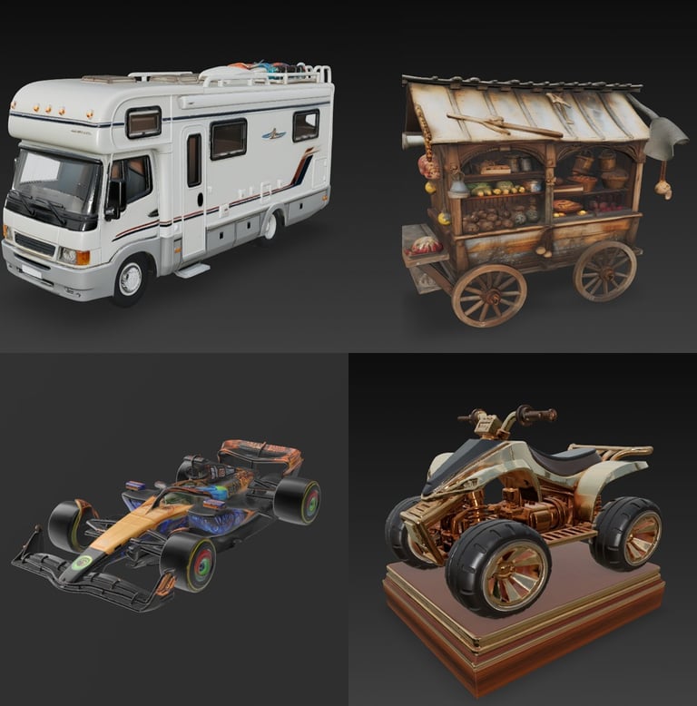 Coleccion y Catalogo de Modelos 3d de Vehiculos listos para descargar e imprimir 