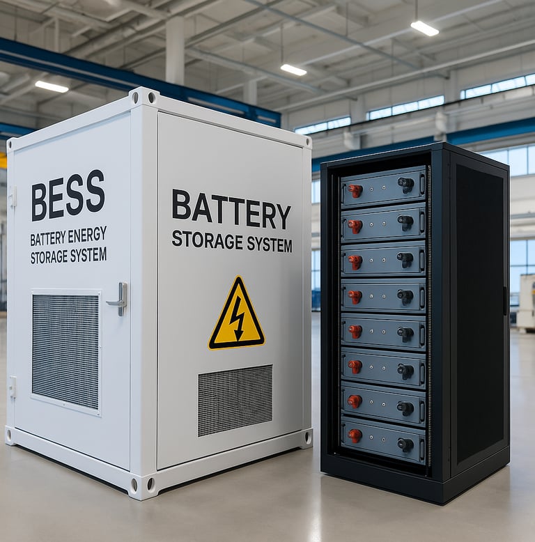 BESS, enerģijas uzkrāšanas akumulators, industriāls akumulators