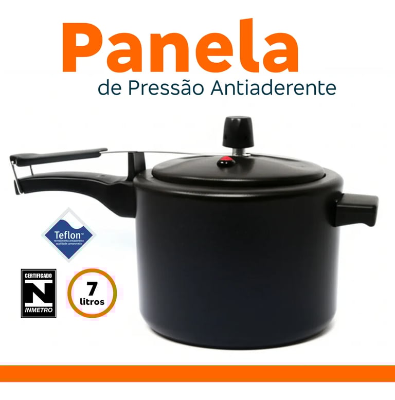Panela de Pressão Antiaderente 7 Litros