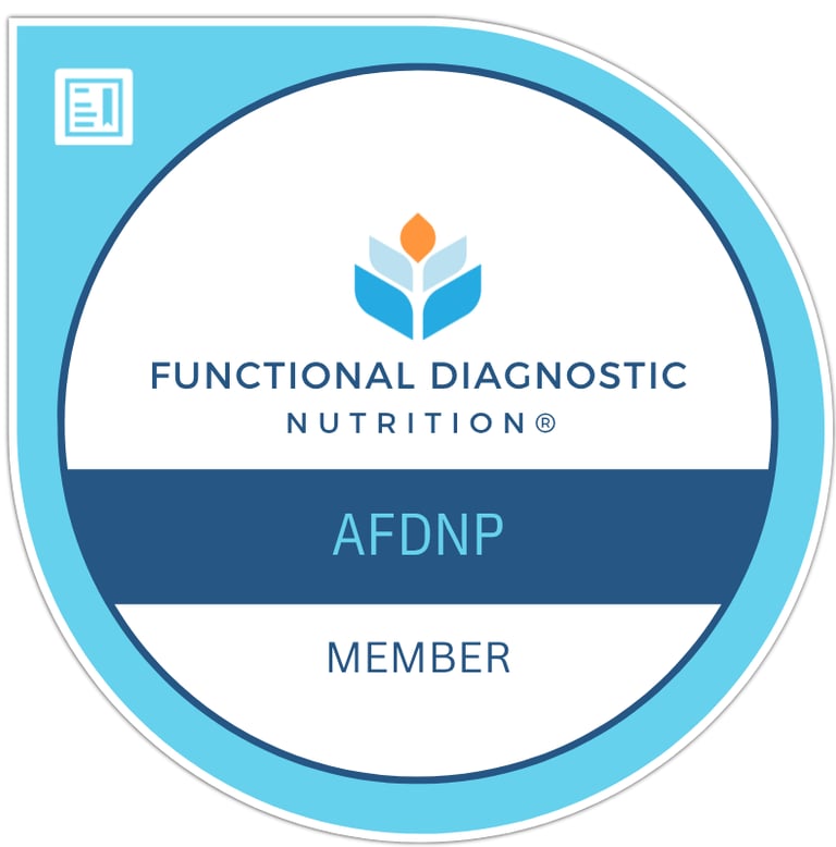 Certified Functional Diagnostic Nutrition Practitioner membership badge – Sara Alonso