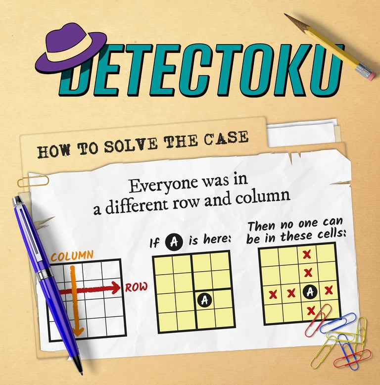 Detectoku logo and instruction how to play
