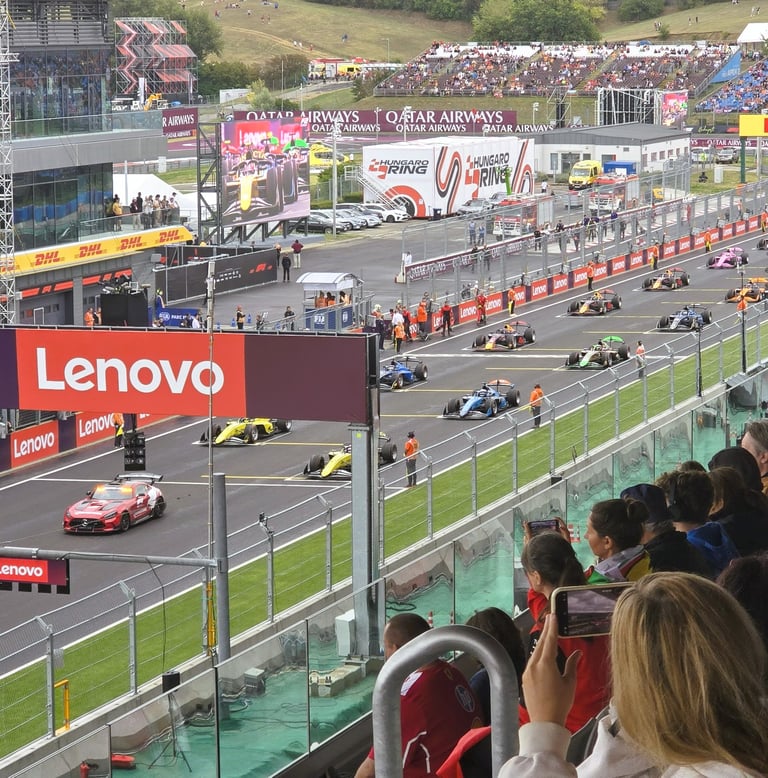 Bolidy F3 na Hungaroringu