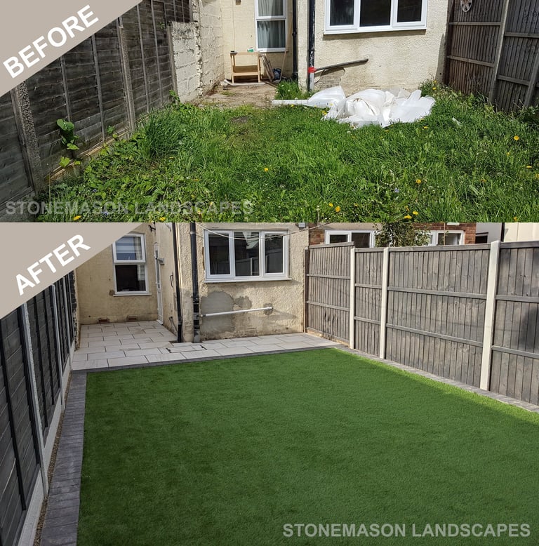 Before & After Garden Makeover Photos Romford - Hornchurch - Brentwood - Upminster