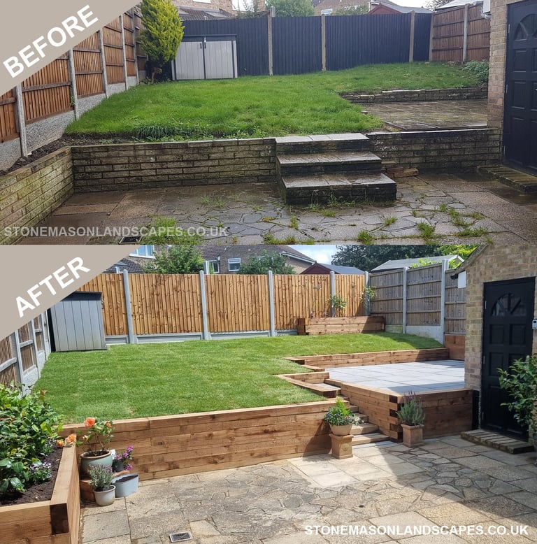Before & After Garden Makeover Photos Romford - Hornchurch - Brentwood - Upminster