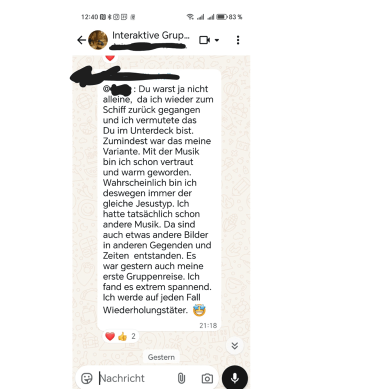 Feedback Gruppenreise