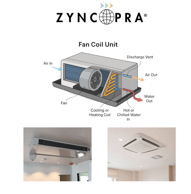 FCU unidad fan coil – confort silencioso e independiente para hoteles y oficinas.