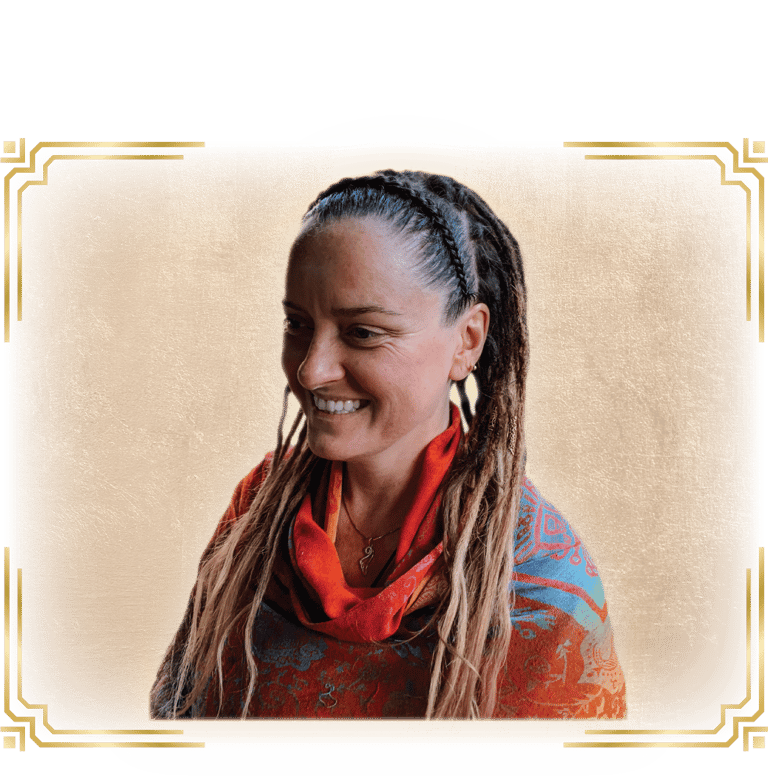 a woman with headband braid