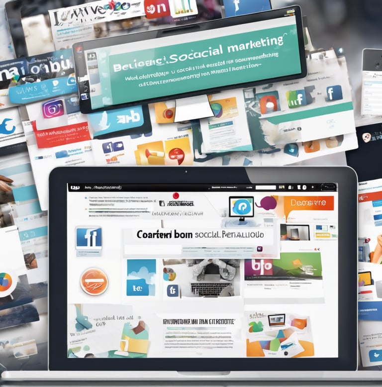 assorted-color social media signage