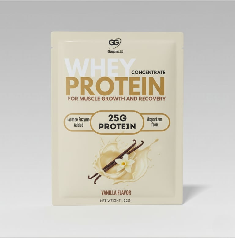 glowgains whey protein vanilla