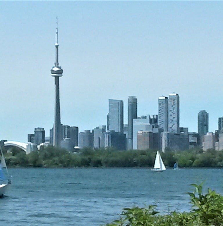 Toronto harbour from Leslie Spit