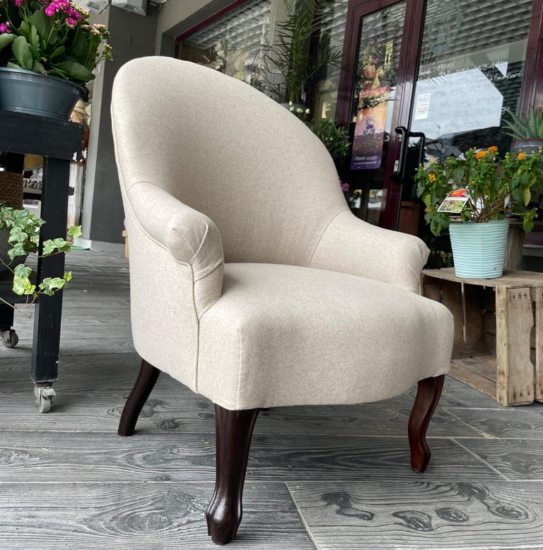 Bergère en lainage Casamance rénovation Kosy Atelier Tapissier