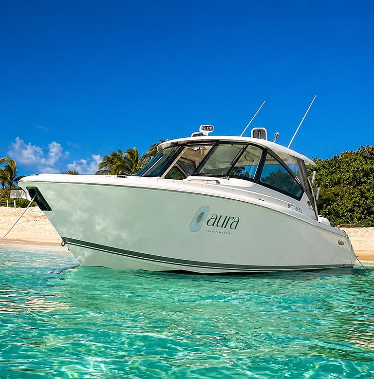 aura, boat charter companies, st martin private boat charter, day charter st martin, sxm boat charte