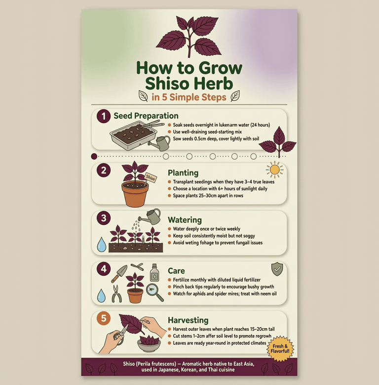 How to Grow Shiso Herb in 5 Steps