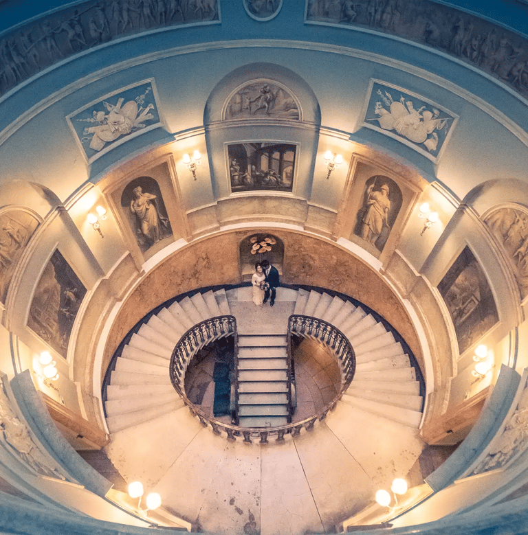 wedding couple after being married at Old Marylebone Town Hall