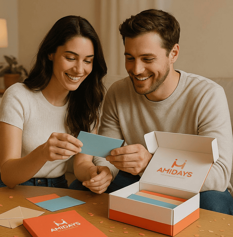 Vivez la préparation mariage comme une expérience simple, fun et mémorable avec le coffret Amidays