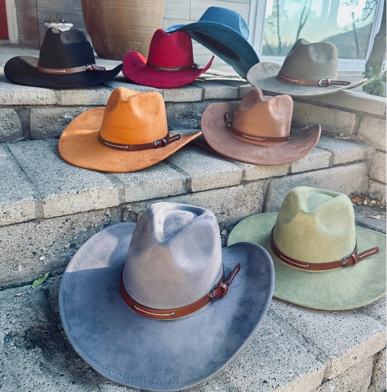 Colorful Cowboy Hats with Hatbands