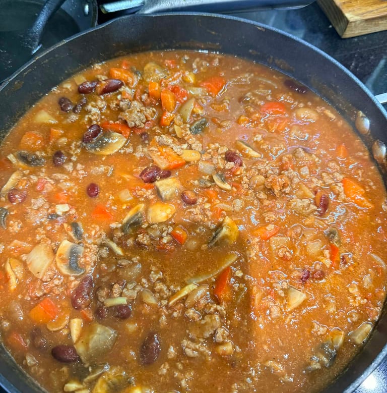 chilli in a frying pan