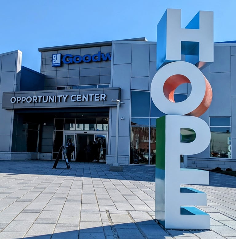 Goodwill Opportunity Center Hope Signage and Placemaking Monument