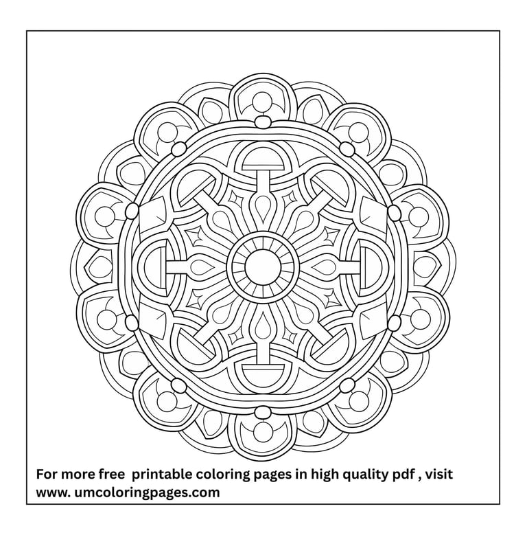 circular pattern coloring page printable