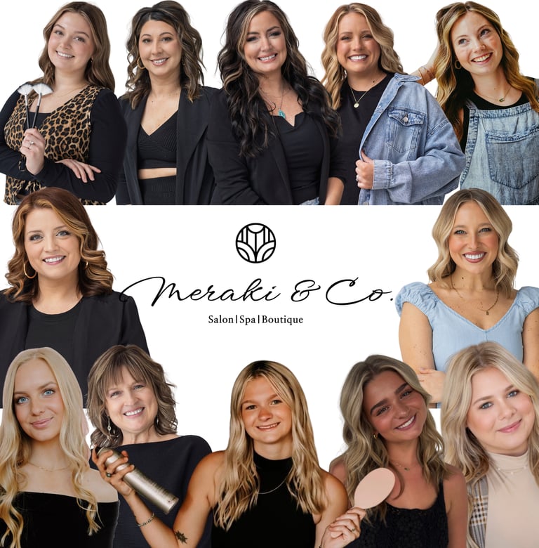 team photo from Meraki and Co salon and spa in greer sc