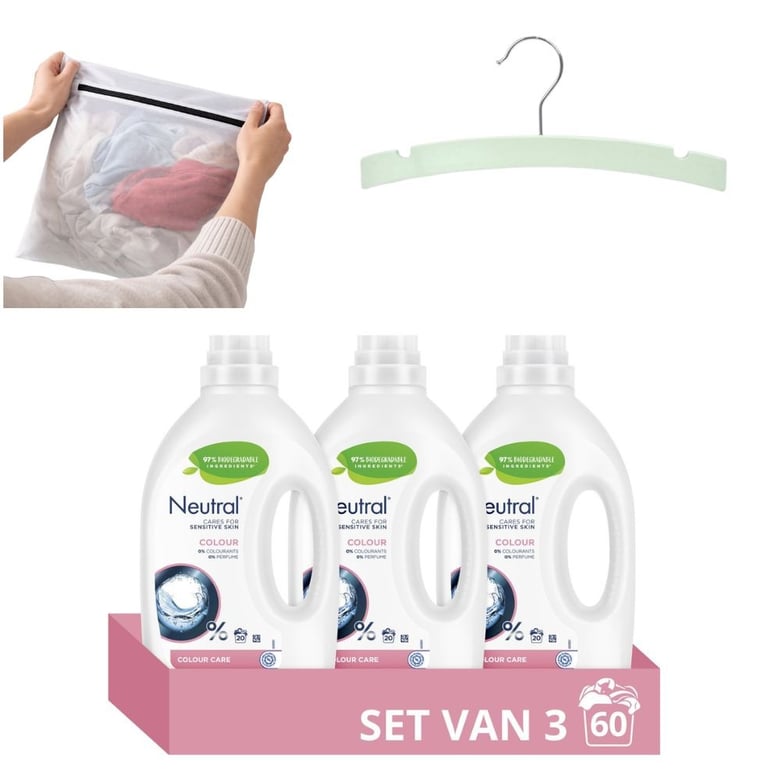 Onmisbare producten voor het veilig wassen van babykleding, waaronder hypoallergeen parfumvrij wasmi