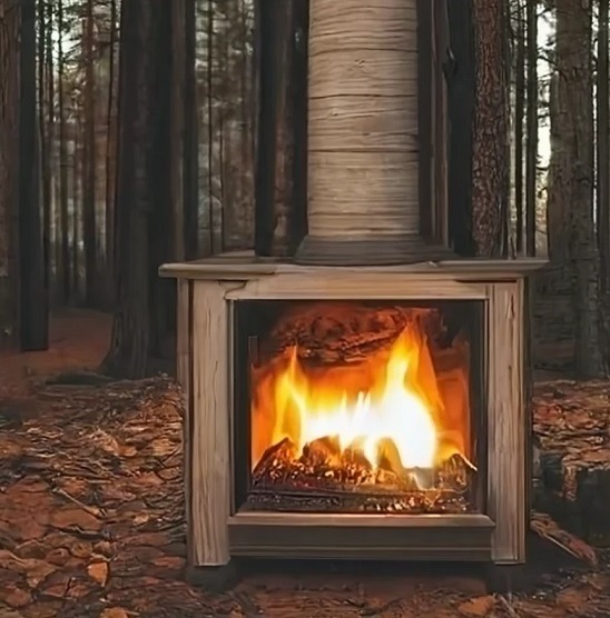 Chimenea de diseño ilusionista