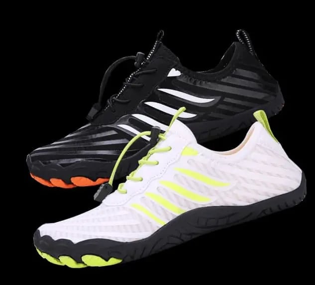 Grounded Footwear Minimalist Shoes: Wide toe box, quick-lace, zero-drop sole for natural alignment & joint pain relief.