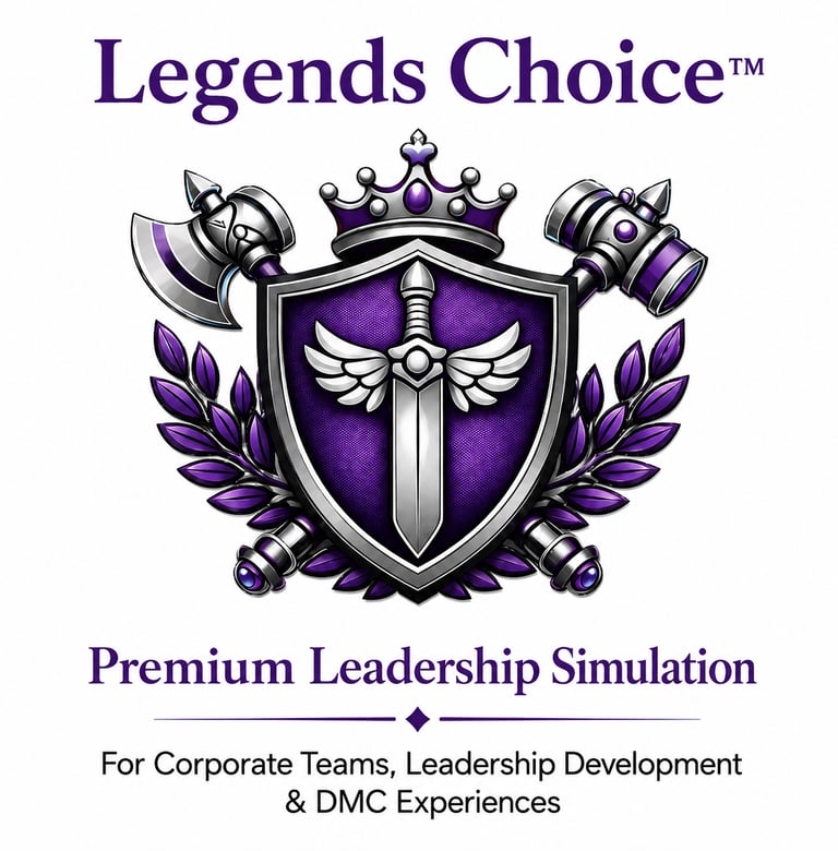 Legends Choice DMC Corporate Team Building Leadership Simulation