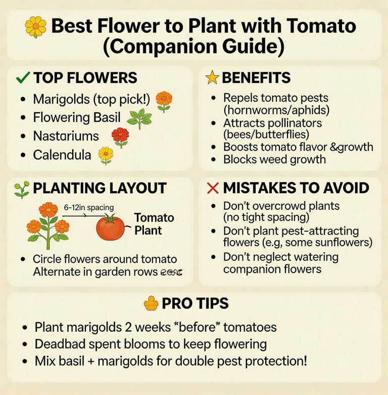 Best Flower to Plant with Tomato