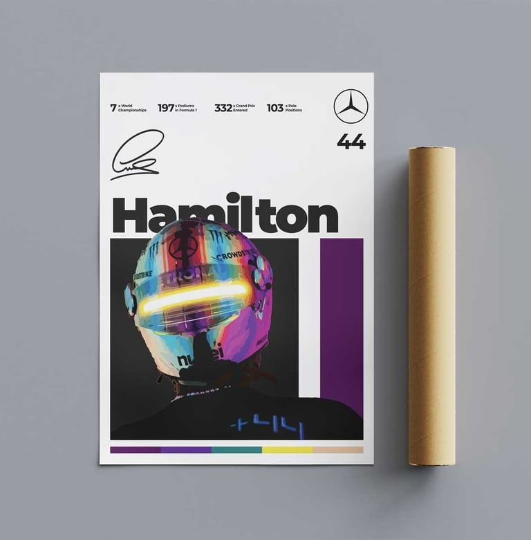 Poster Formula 1 casca Hamilton Suzuka 2023