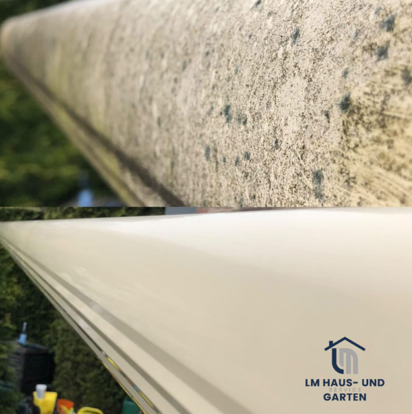 Dreckiges Dach Vor und Nachher