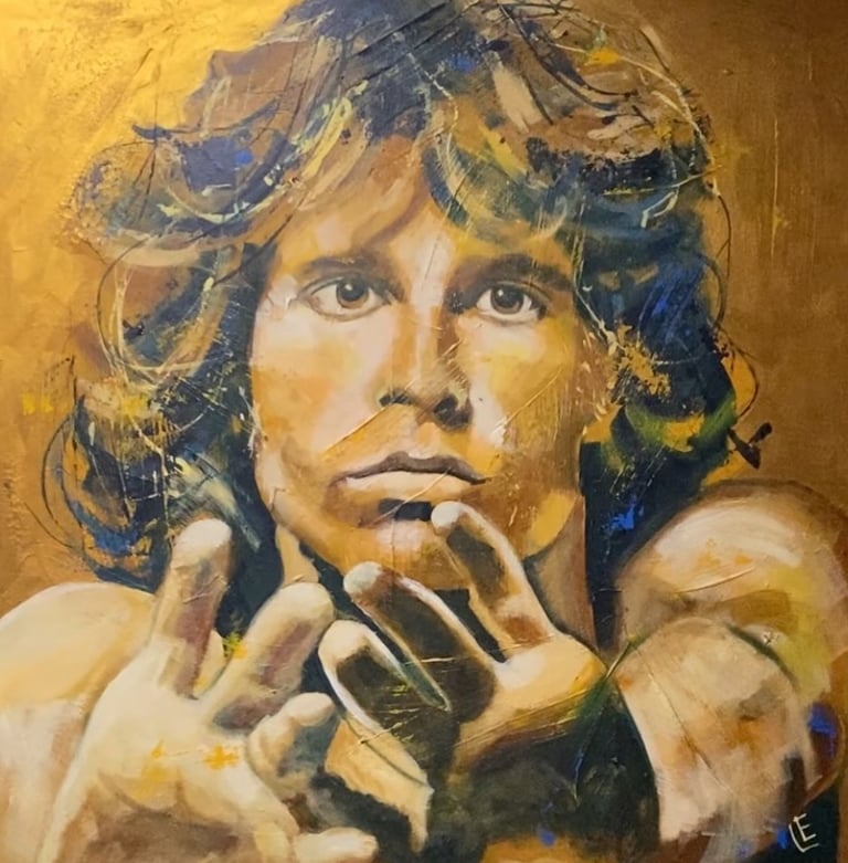 Jim Morrison 80 x80 cm.