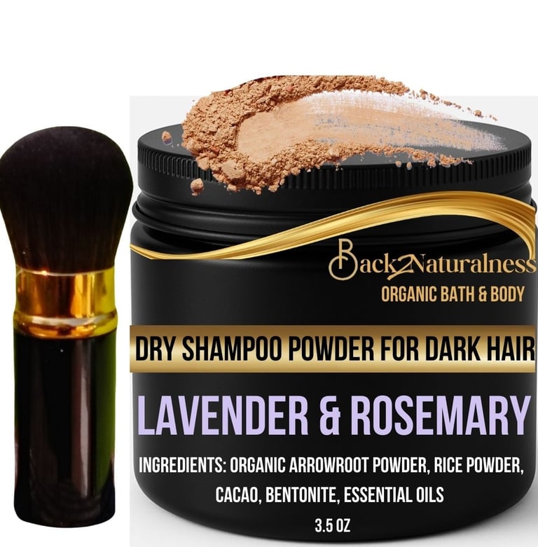 an image of Back2naturalness Lavender + Rosemary Dry shampoo powder