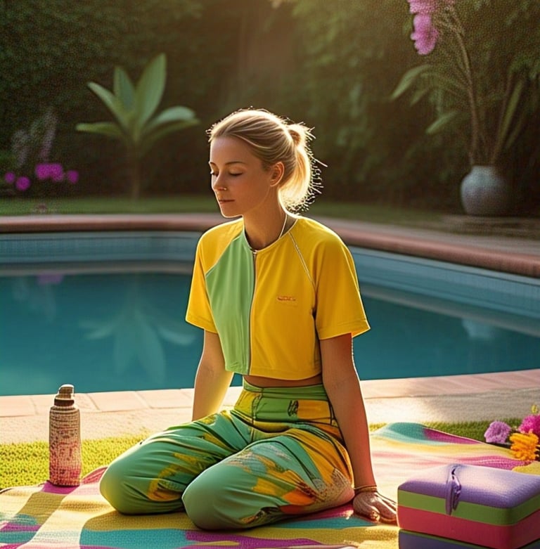 Morning routine yoga and jornaling