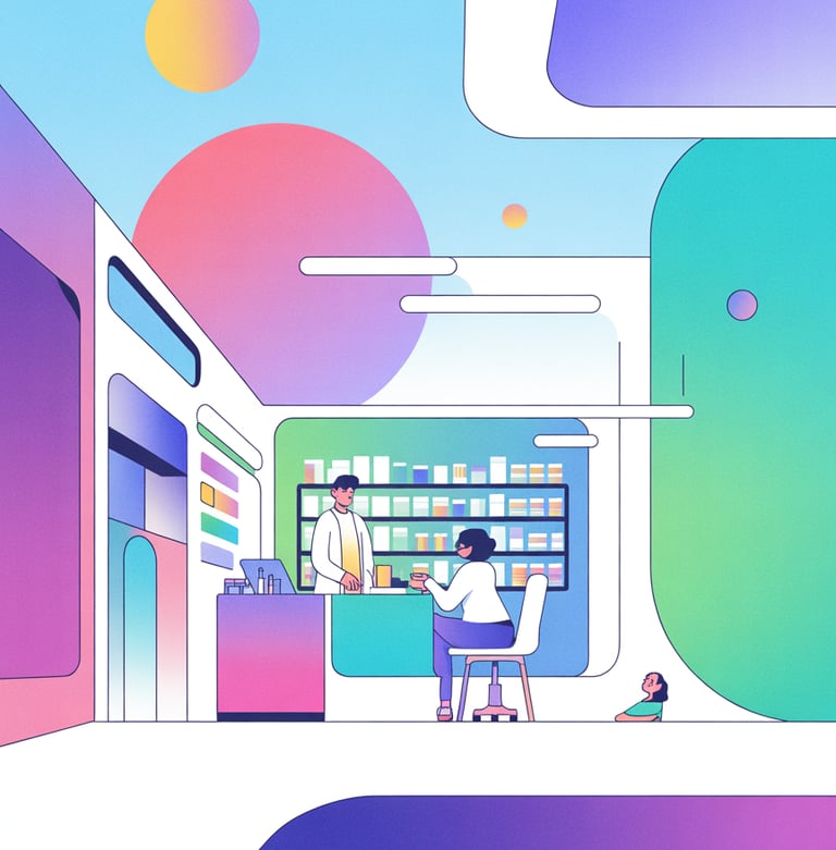 physician consulting with a patient and giving medications to them