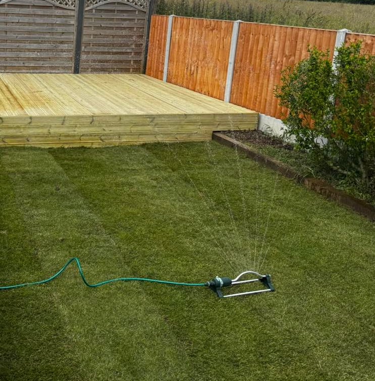 Freshly laid turf with healthy green finish in Worcester
