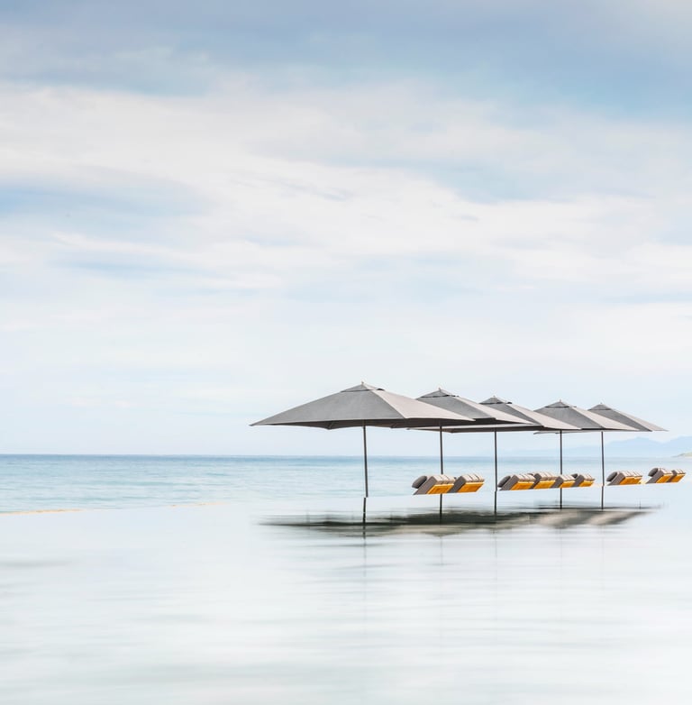 umbrellas and umbrella umbrellas are lined up in a row
